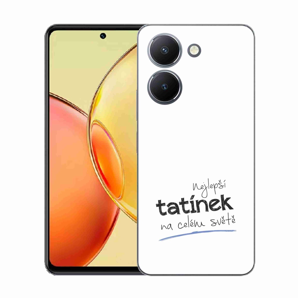 Gél borító mmCase a Vivo Y36-on - legjobb apuci 4 fehér háttérrel