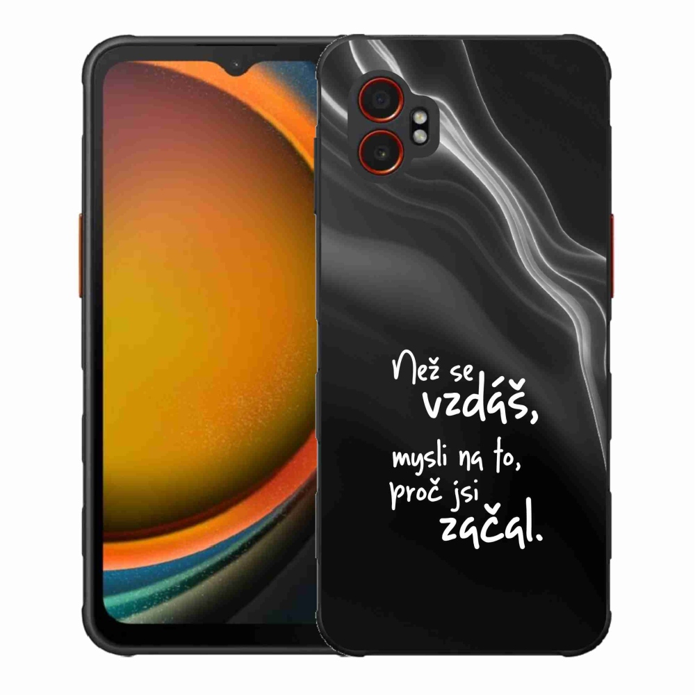 Gél borítás mmCase Samsung Galaxy Xcover 7 Pro - idézet 2 fekete háttér