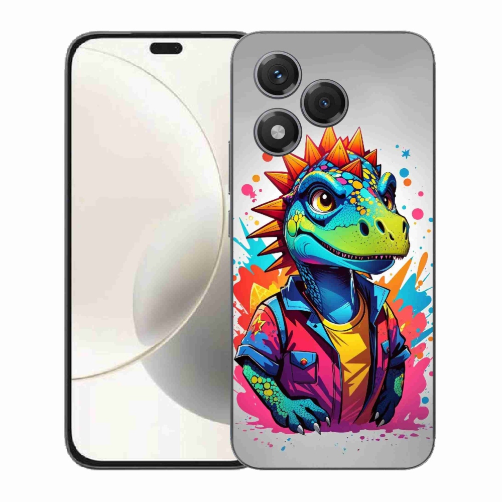 Zselés borítás mmCase a Honor 400 Lite-hoz - színes dinoszaurusz