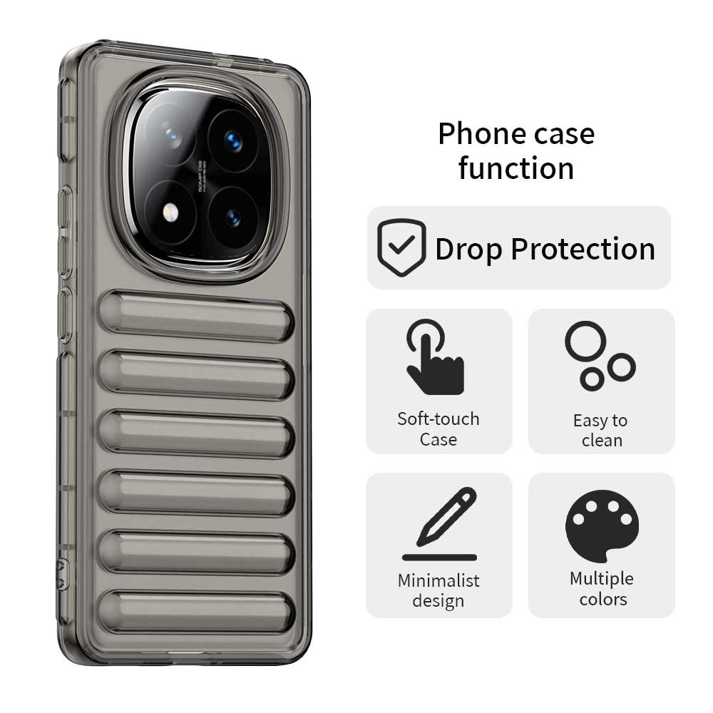 Csíkos tartós borító Xiaomi Redmi Note 14 Pro+ 5G - szürke