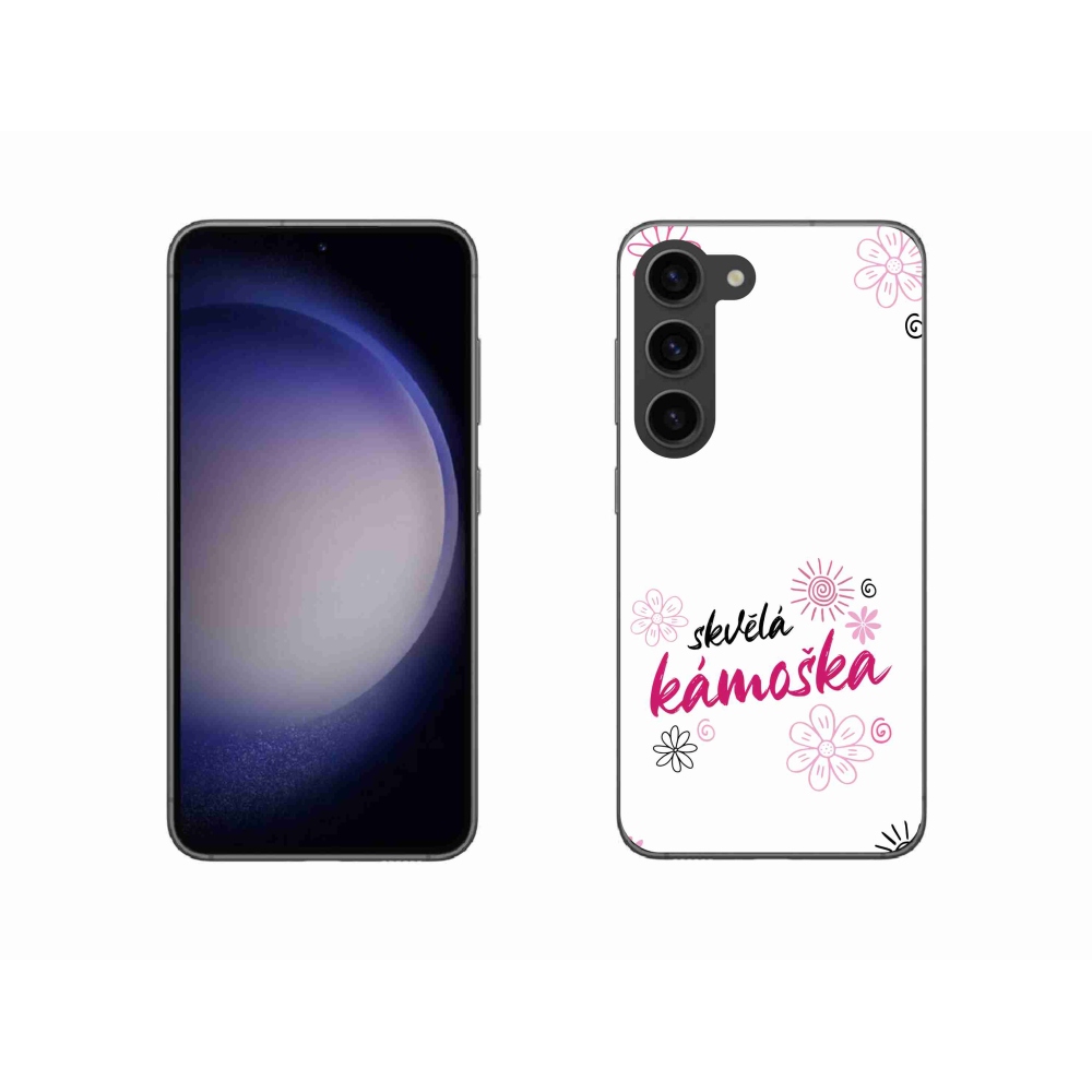 Gél borítás mmCase Samsung Galaxy S23 5G - nagyszerű haver fehér háttérrel