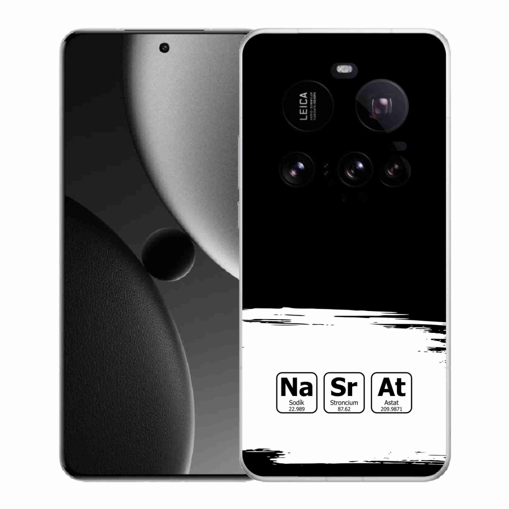 Gél borító mmCase a Xiaomi 15 Ultra - kémiai elemek fehér és fekete háttérrel