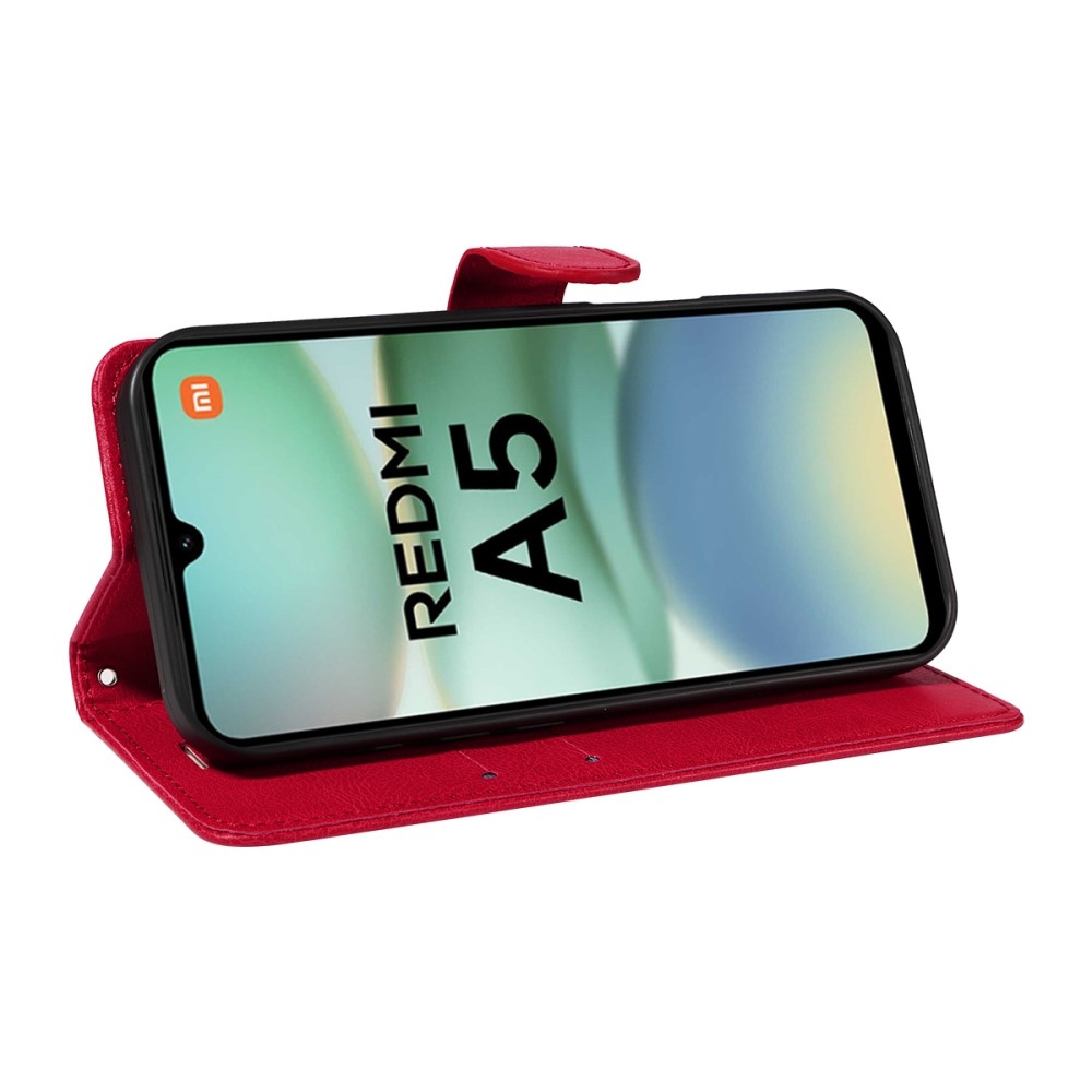 Tárcás könyv tok Xiaomi Redmi A5 (173.45x79.35x8.45mm) - piros