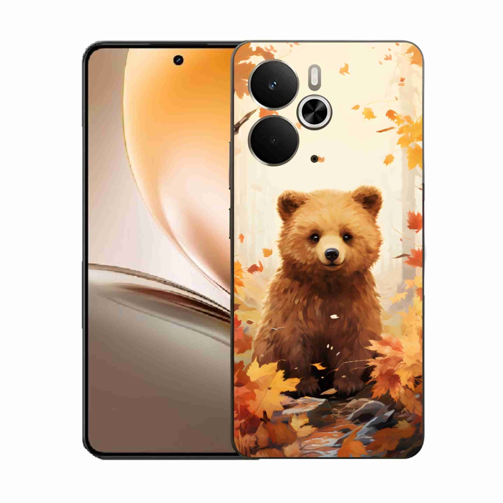 Gél borítás mmCase a Realme 14 5G/14T 5G-hez - medve az erdőben