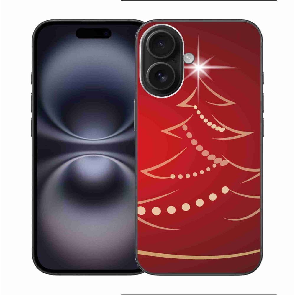 Gél borítás mmCase iPhone 16 készülékhez - karácsonyfa karikatúra
