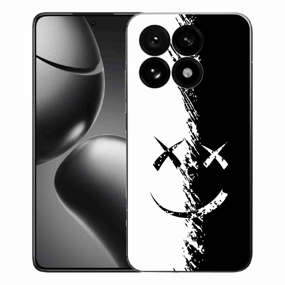 Gél borító mmCase a Xiaomi 15T-hez - fekete-fehér mosolygó