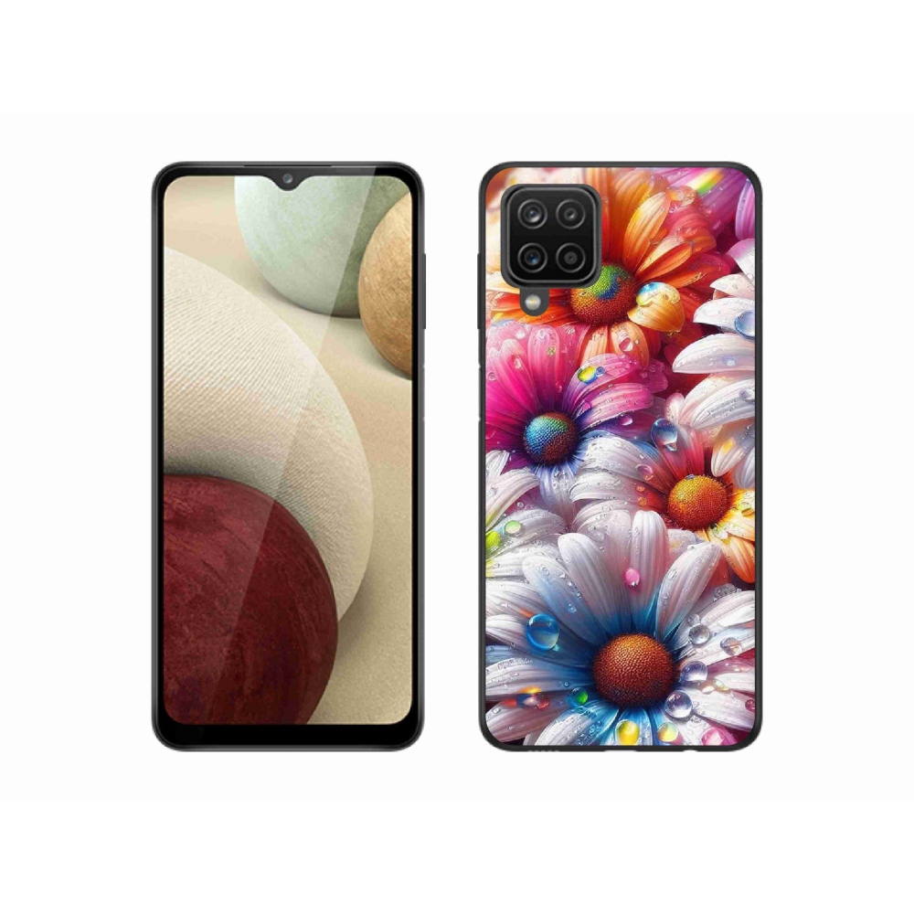 Zselés borítás mmCase Samsung Galaxy A12 készülékhez - színes százszorszépek