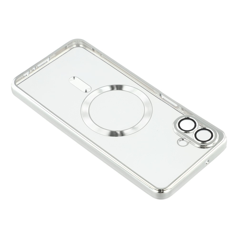 Átlátszó tok kameravédelemmel és MagSafe támogatással Samsung Galaxy A07 4G készülékhez - ezüst színű