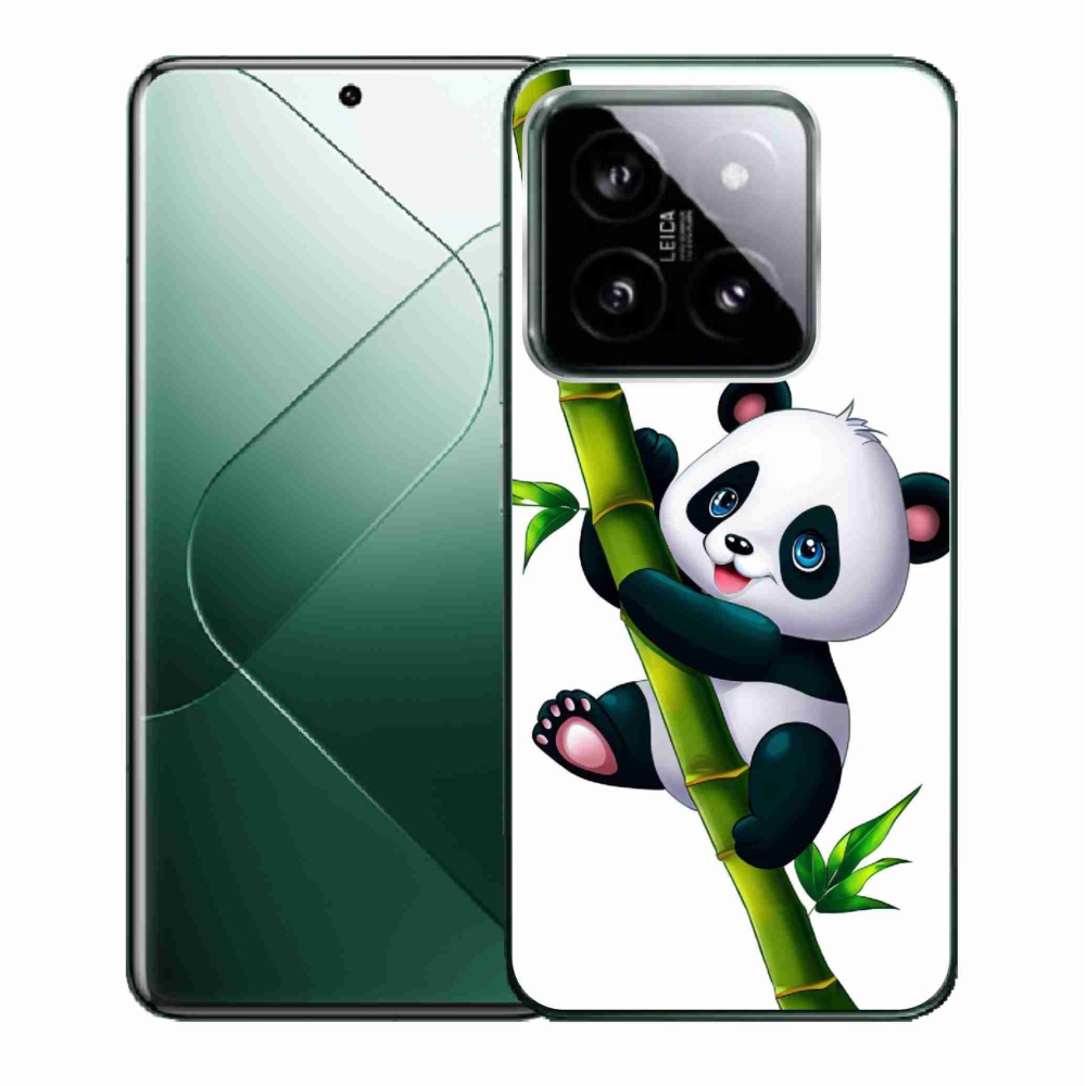 Gél borító mmCase a Xiaomi 14-hez - panda a bambuszon