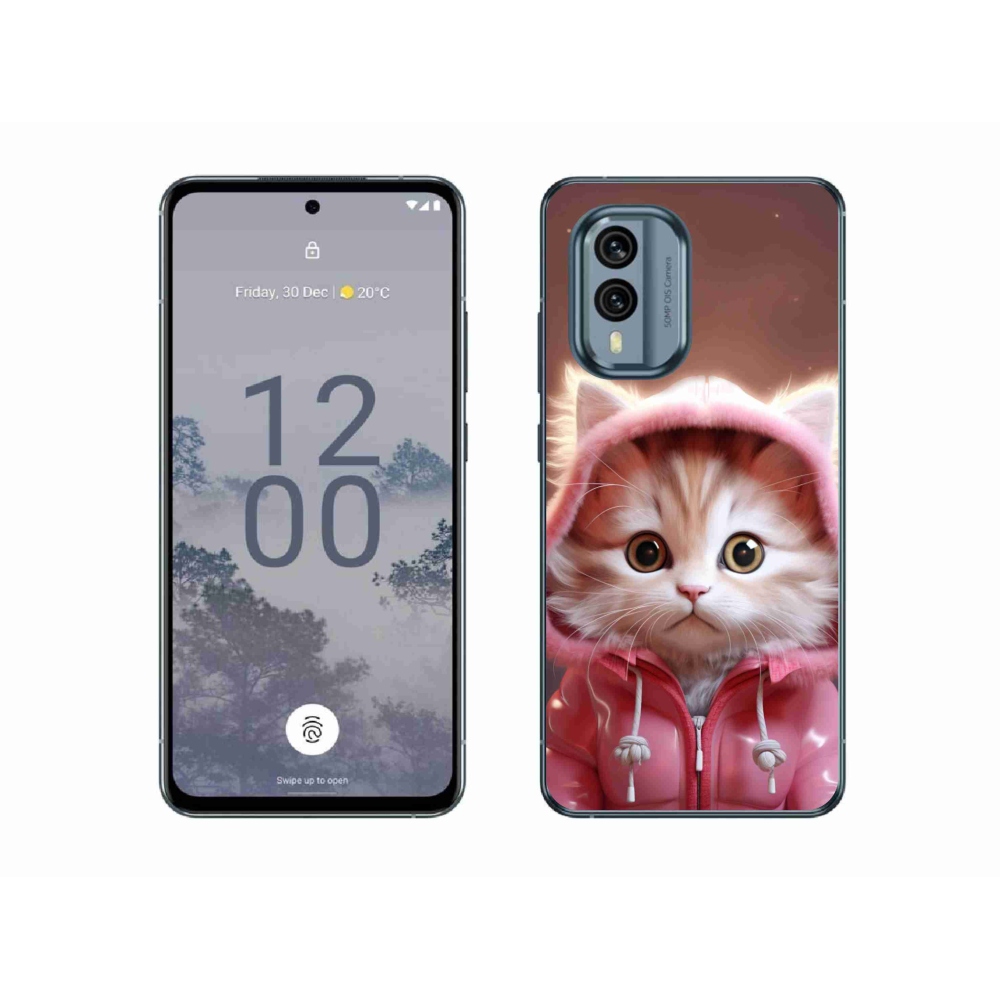 Zselés borítás mmCase a Nokia X30 5G készülékhez - aranyos cica 3