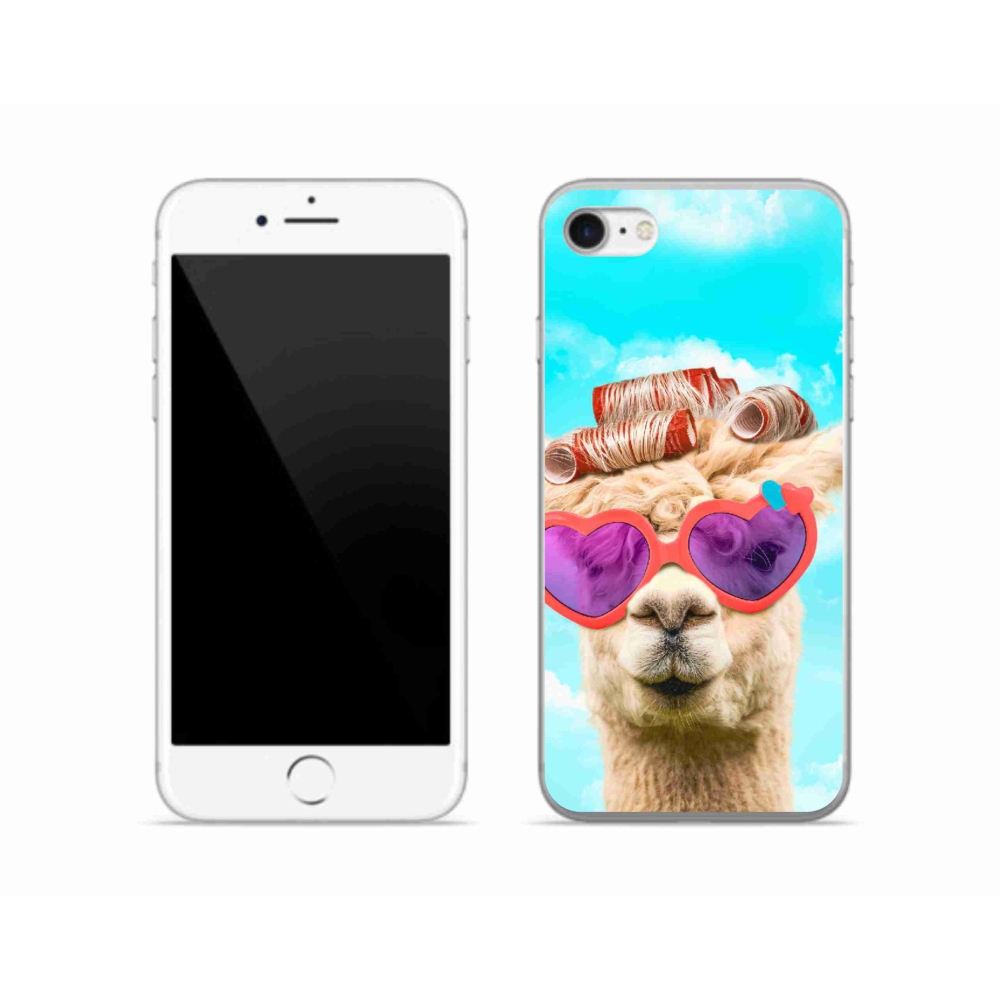 Zselés borítás mmCase iPhone SE (2022) - szemüveges láma