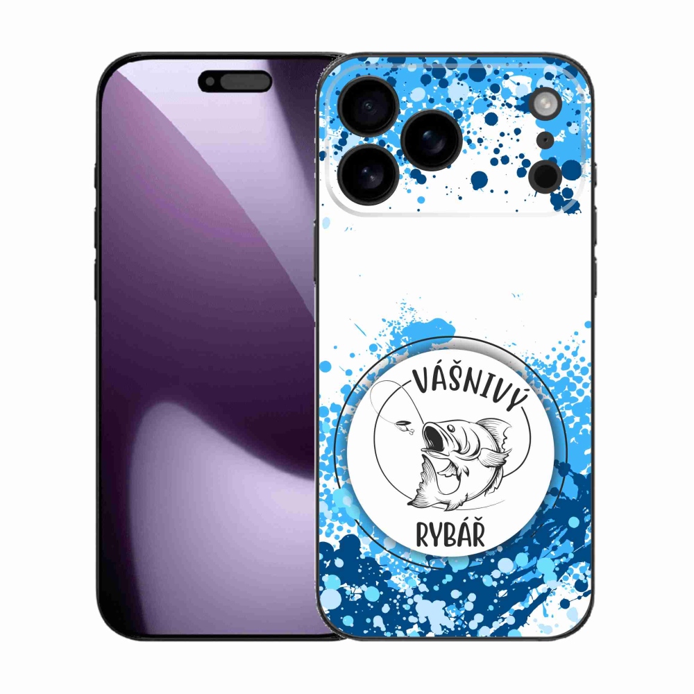 Gél borító mmCase iPhone 17 Pro Max készülékhez - szenvedélyes halász fehér háttérrel