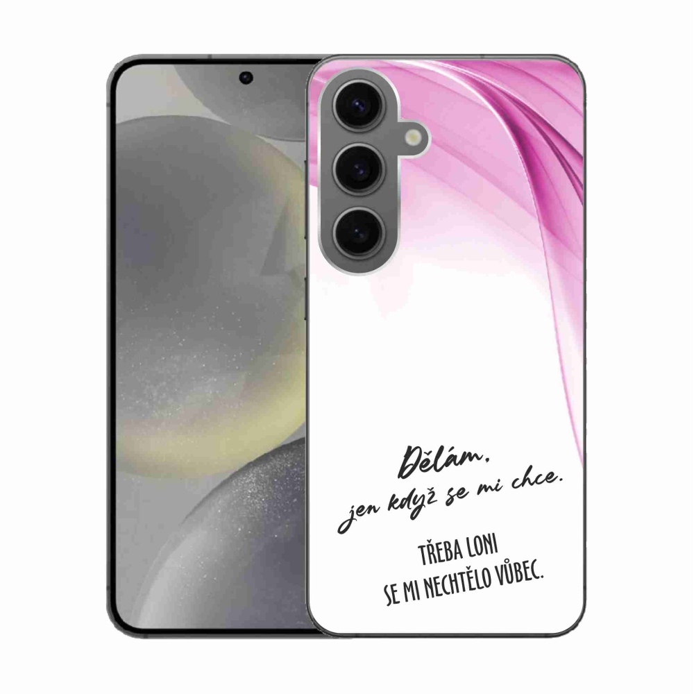 Gél borító mmCase Samsung Galaxy S24 készülékhez - vicces szöveg 12 fehér háttér