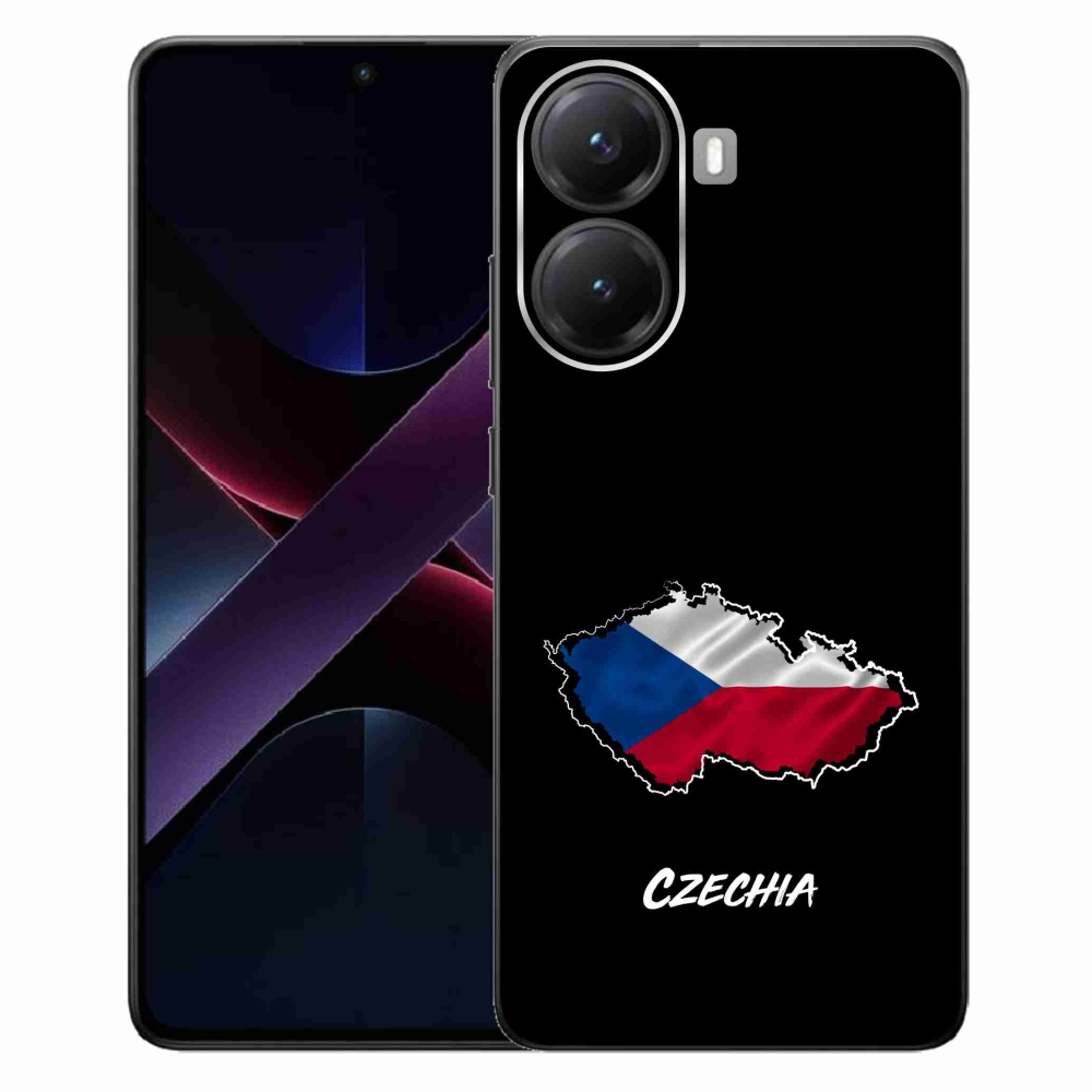 Gél borítás mmCase a Xiaomi Poco X7 Pro 5G számára - Csehország fekete háttér