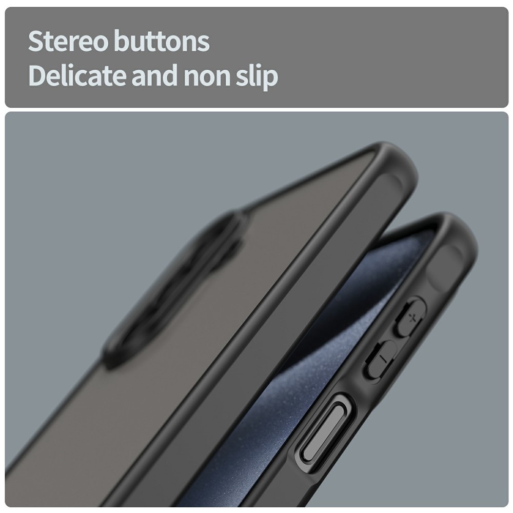 Zselés tok kemény hátlappal Samsung Galaxy A17 4G/5G készülékhez - fekete