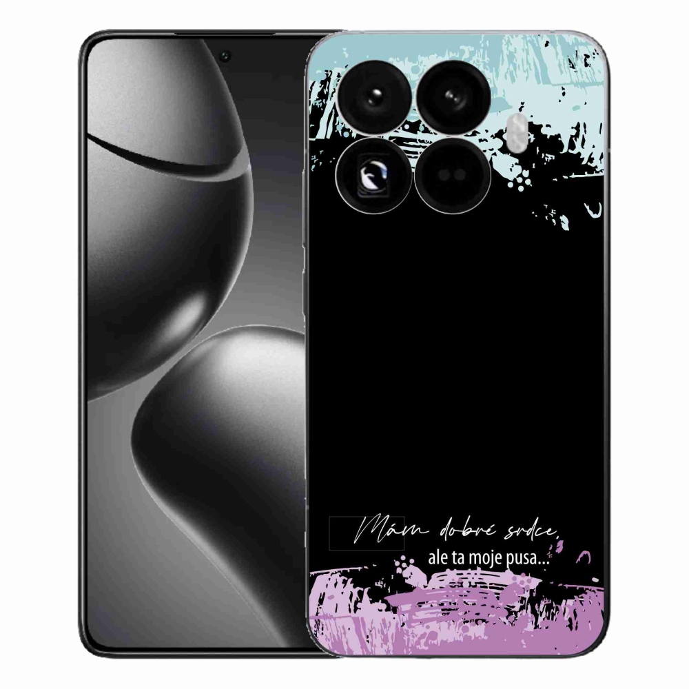 Gél borító mmCase a Xiaomi 15T Pro számára - vicces szöveg 3 fekete háttérrel