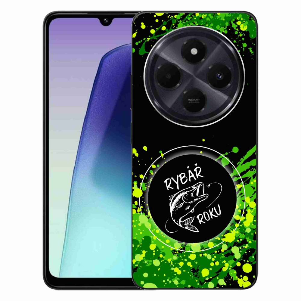 Gél borító mmCase a Xiaomi Redmi 14C/Poco C75-hez - az év halászának fekete háttere