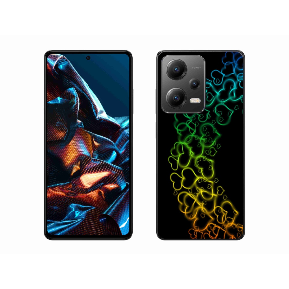 Gél borítás mmCase a Xiaomi Redmi Note 12 Pro 5G-hez - színes szívek