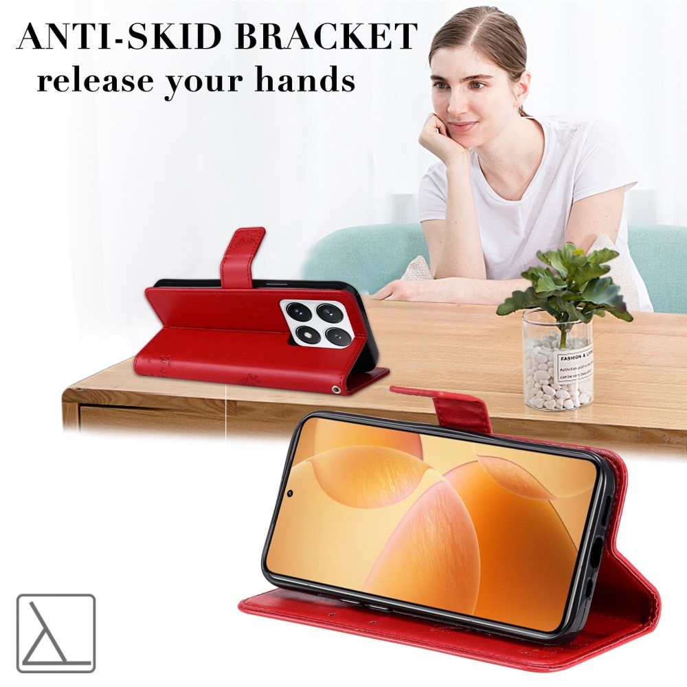 Fák könyve tok Xiaomi 14T Pro - piros