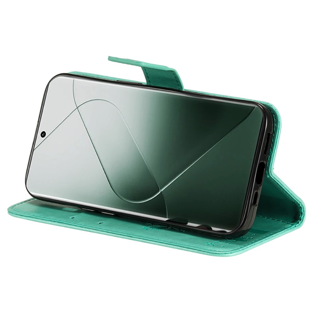 Fák könyve tok Xiaomi 14 Pro - teal - teal - kék színű