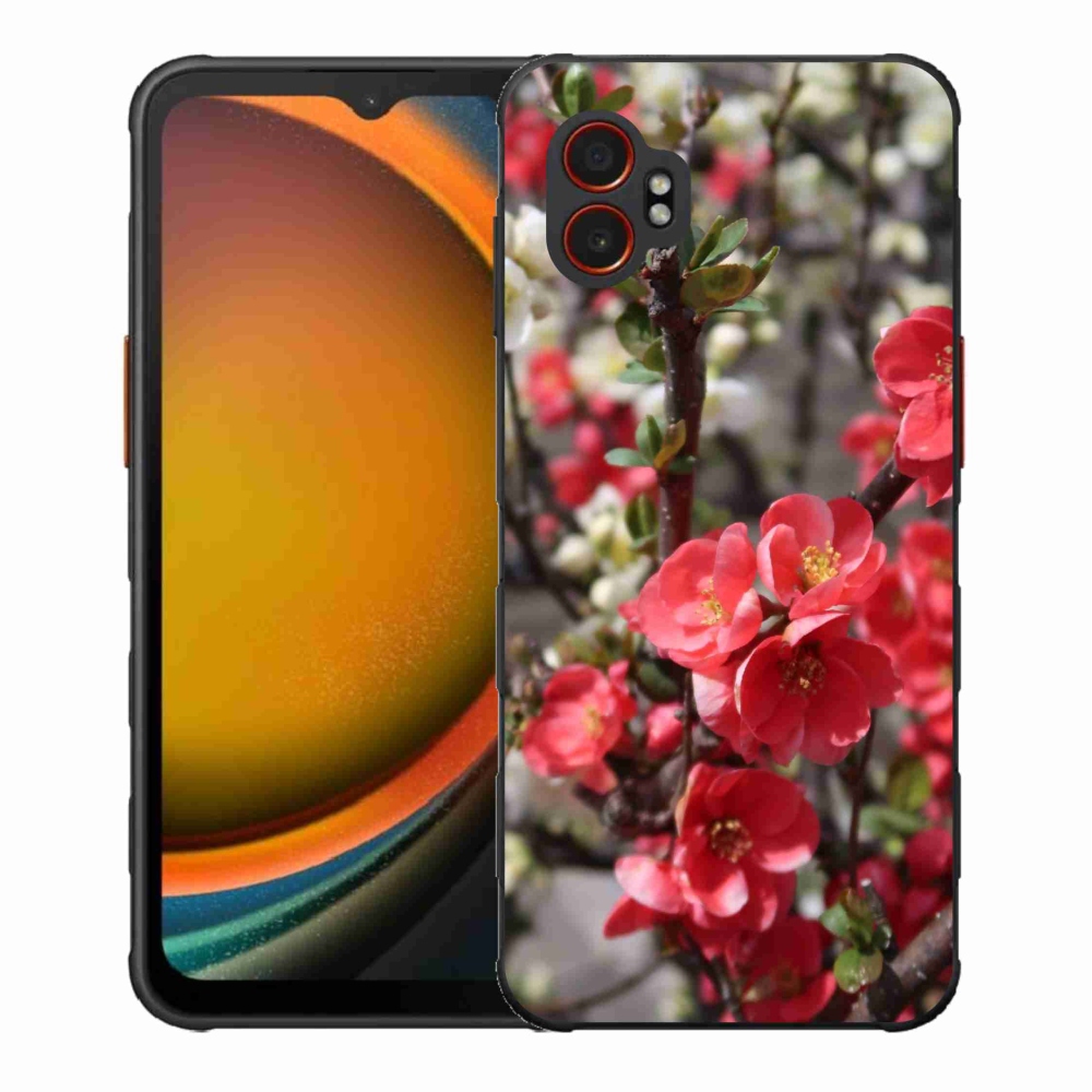 Gél védőhuzat mmCase Samsung Galaxy Xcover 7 Pro - piros virágok