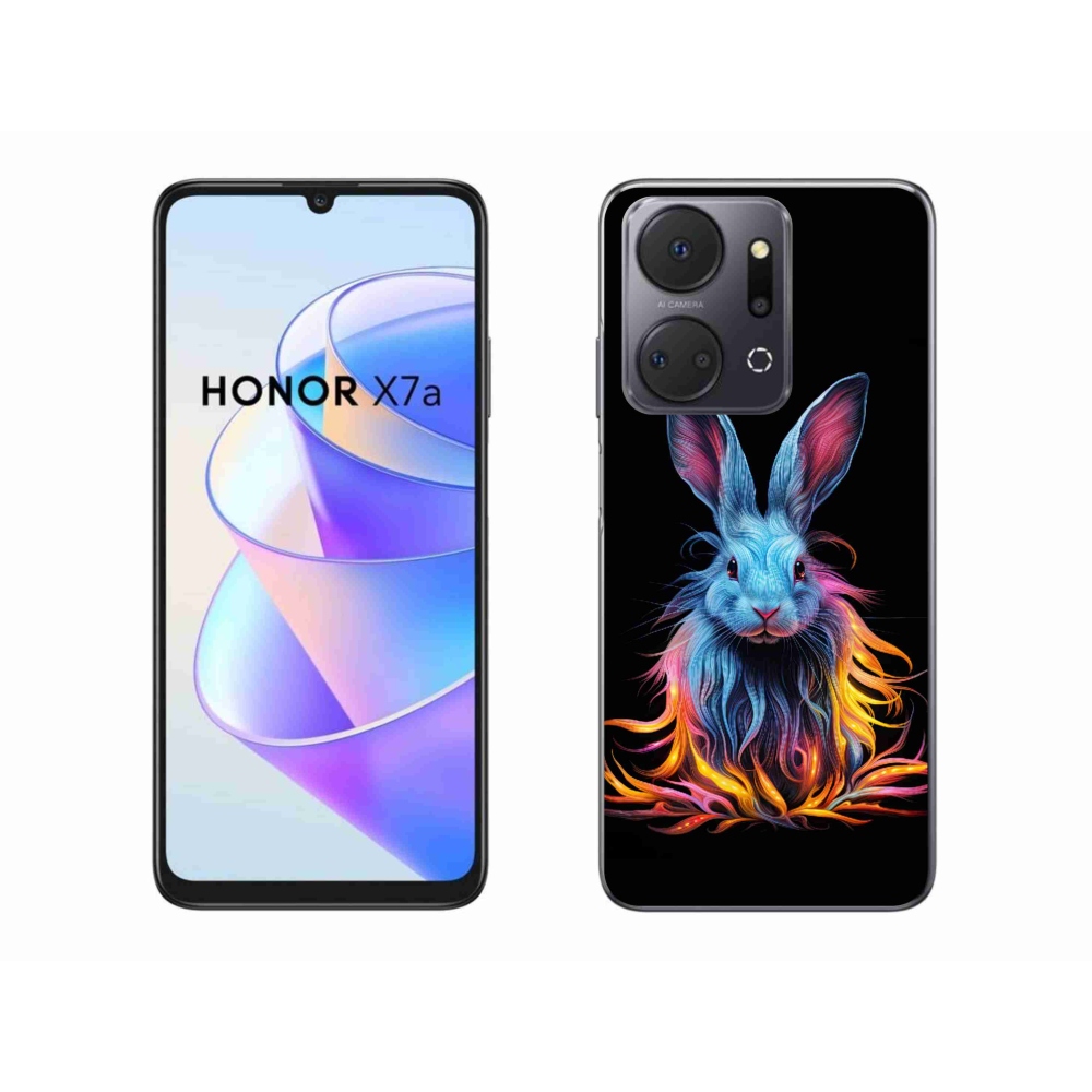 Zselés borítás mmCase a Honor X7a számára - absztrakt nyúl