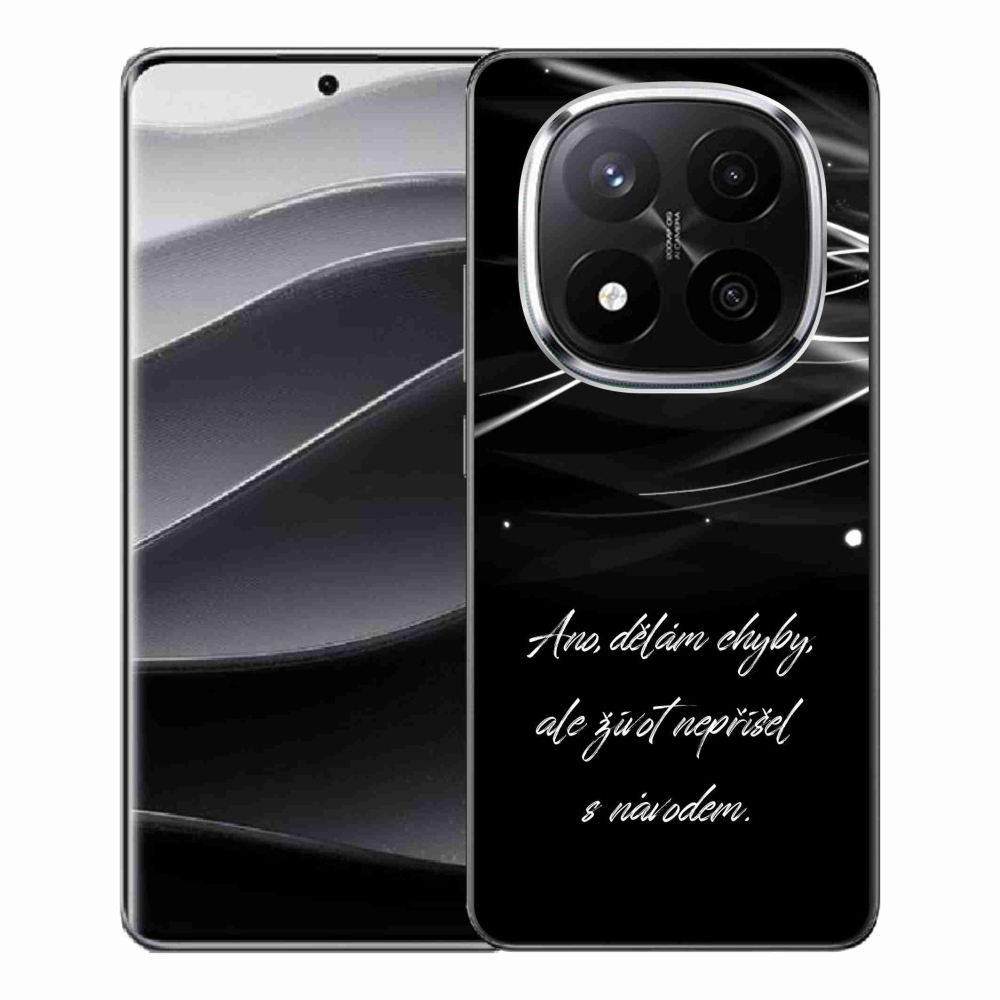 Gél borítás mmCase a Xiaomi Redmi Note 14 Pro+ 5G számára - idézem fekete háttérrel