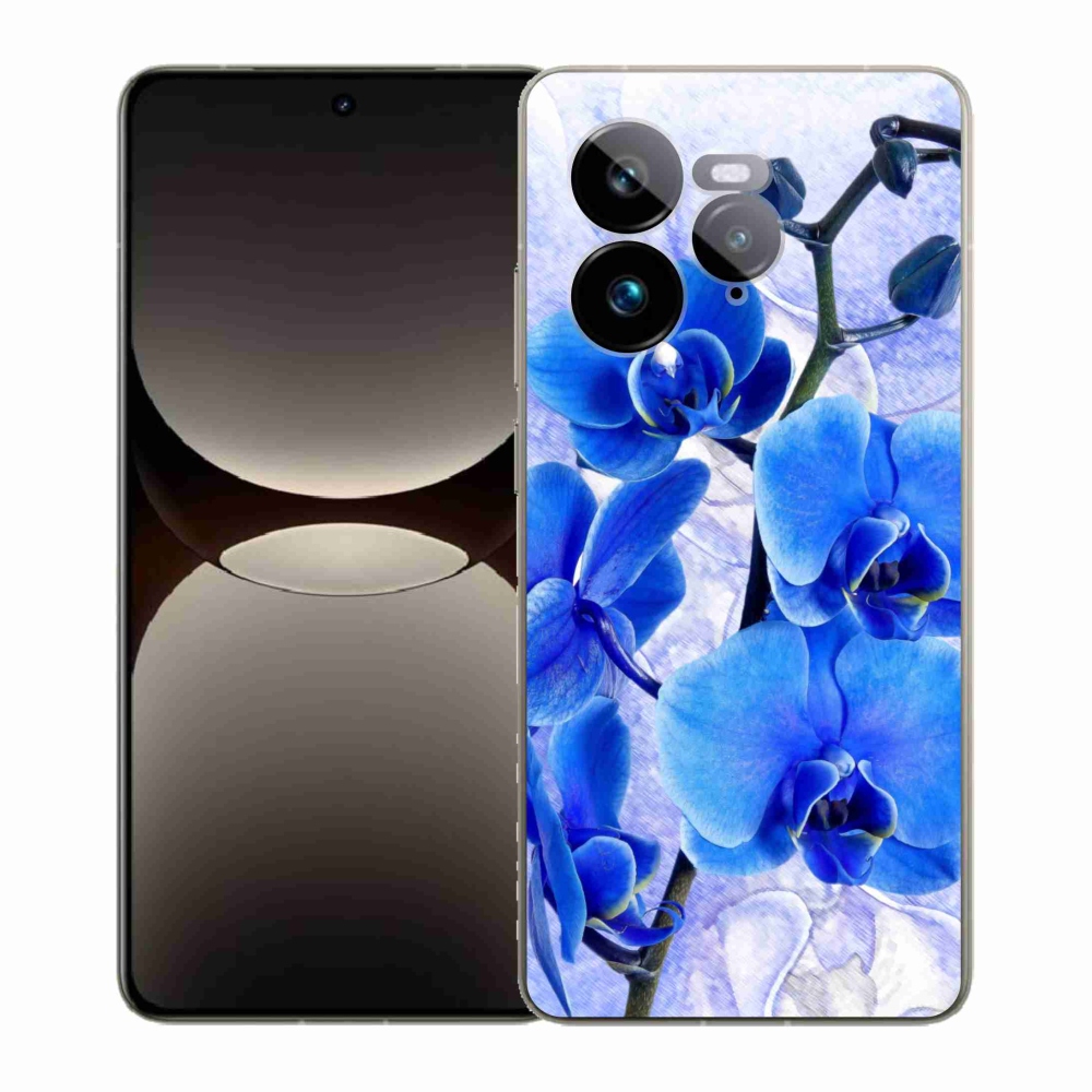 Gél borítás mmCase a Realme GT 7 Pro 5G-re - kék virágok