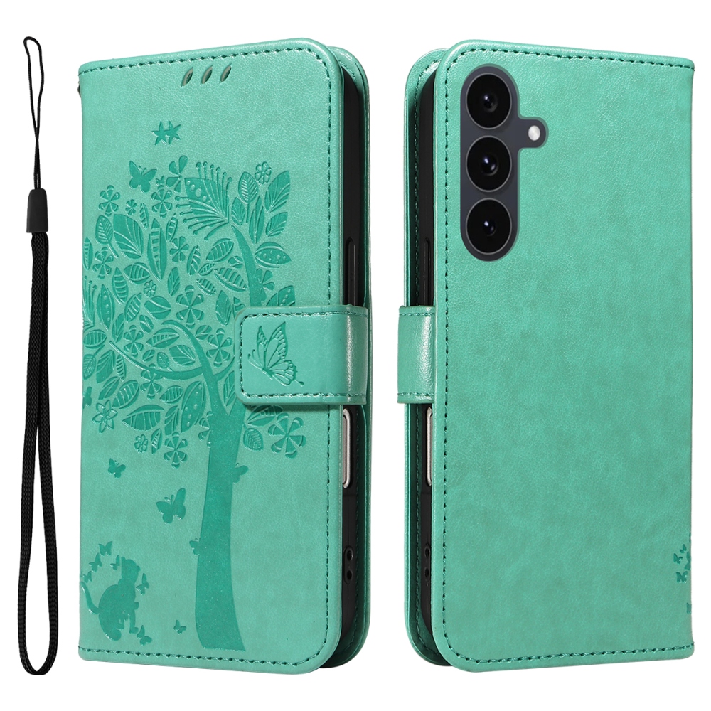 Fák könyve tok Samsung Galaxy S25 FE készülékhez - kékeszöld színű