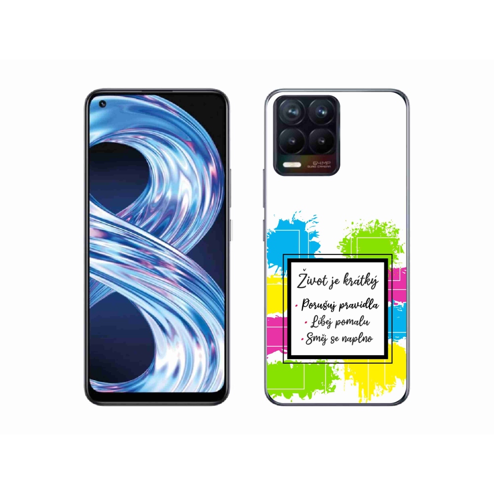 Gél borítás mmCase a Realme 8 Pro-n - Idézet 5 fehér háttér