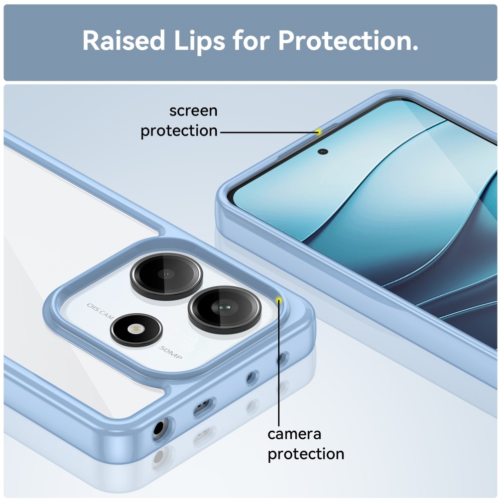 Gél tok kemény hátlappal a Xiaomi Redmi Note 14 5G-hez - kék