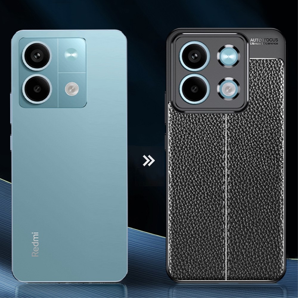 Litchi tartós zselés tok Xiaomi Redmi Note 13 5G - fekete