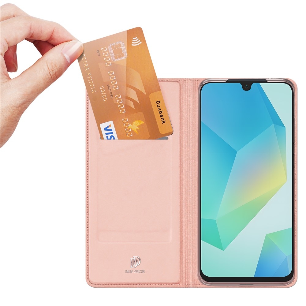 DUX könyvtáska Samsung Galaxy A17 4G/5G - rózsaarany