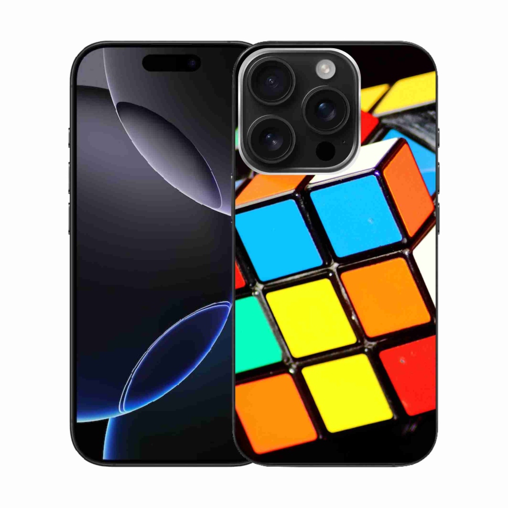 Gél tok mmCase iPhone 16 Pro készülékhez - Rubik-kocka