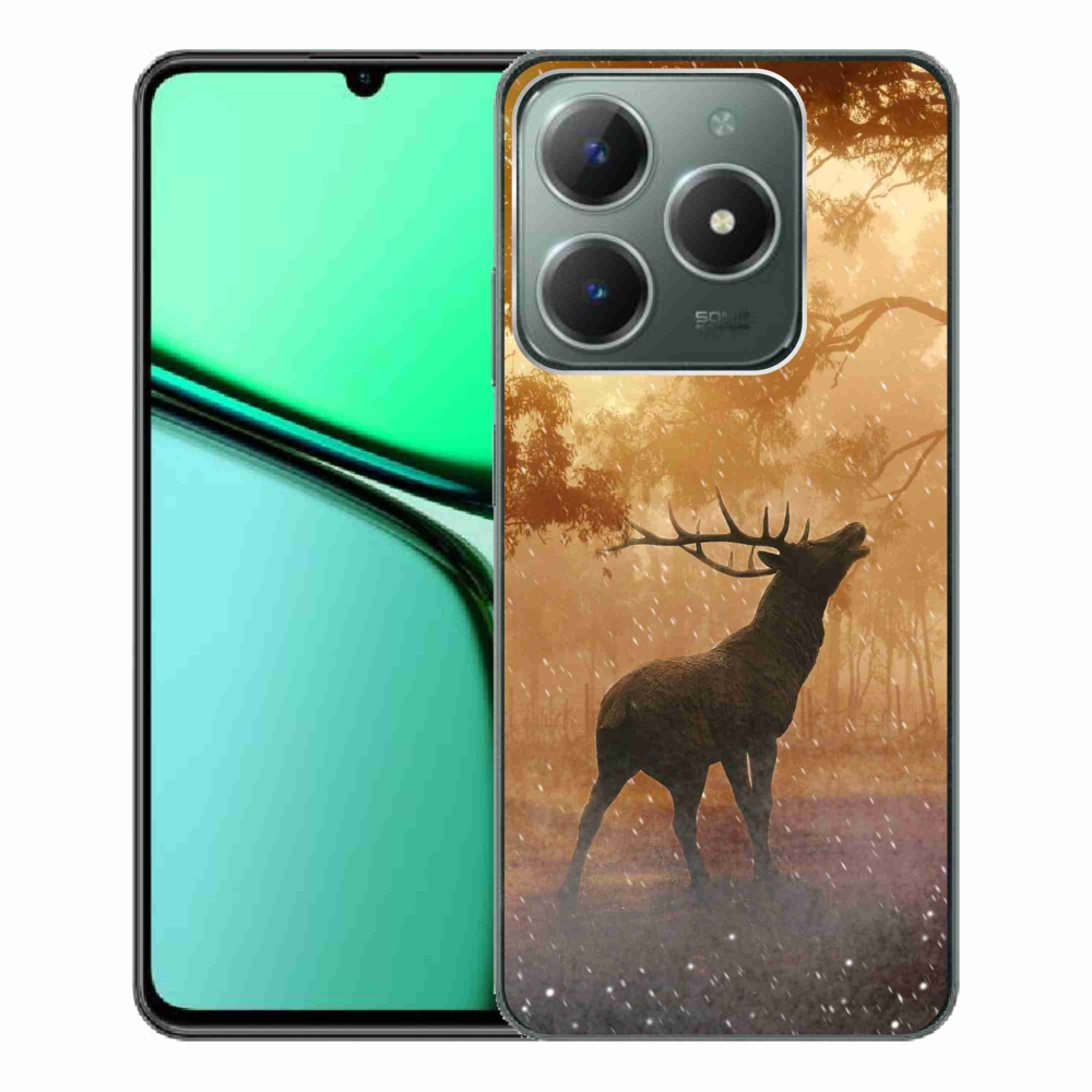 Zselés borítás mmCase a Realme C61 készülékhez - szarvasok a szarvasbőgésben