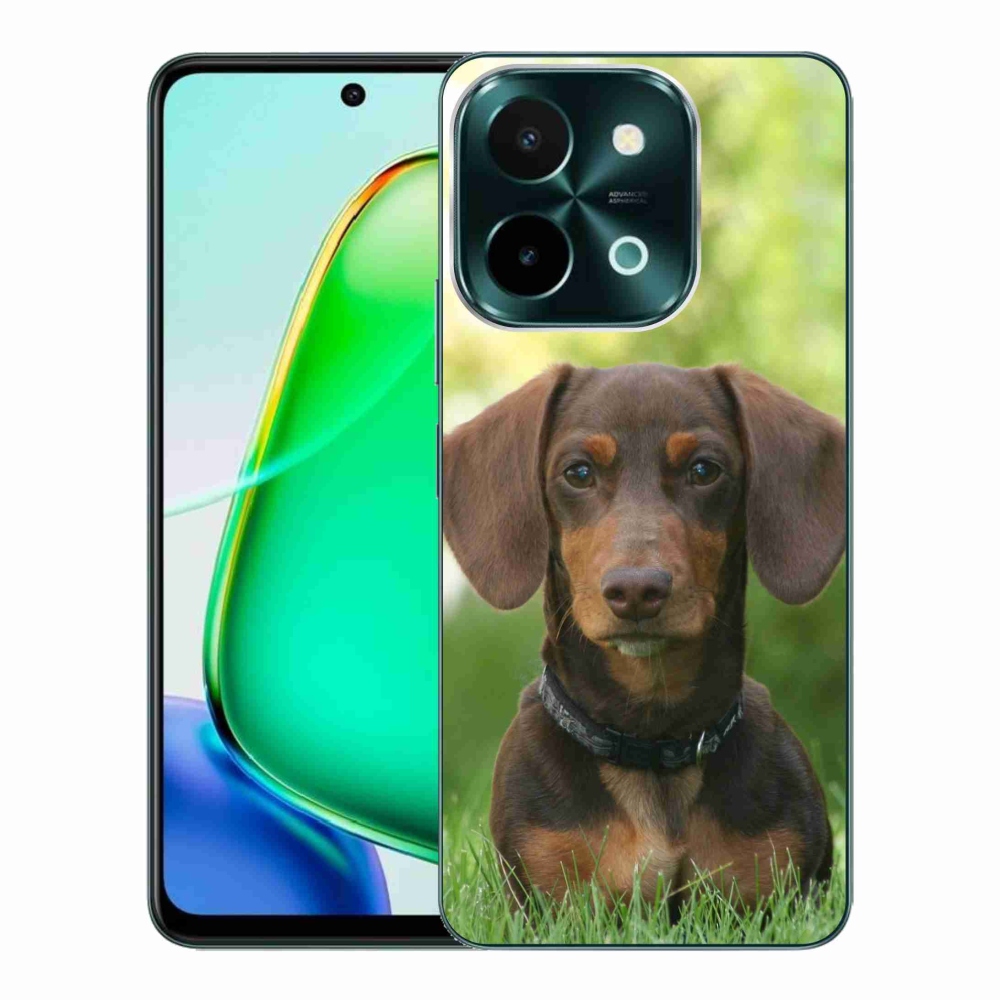 Gél tok mmCase Vivo Y28-hoz - barna tacskó