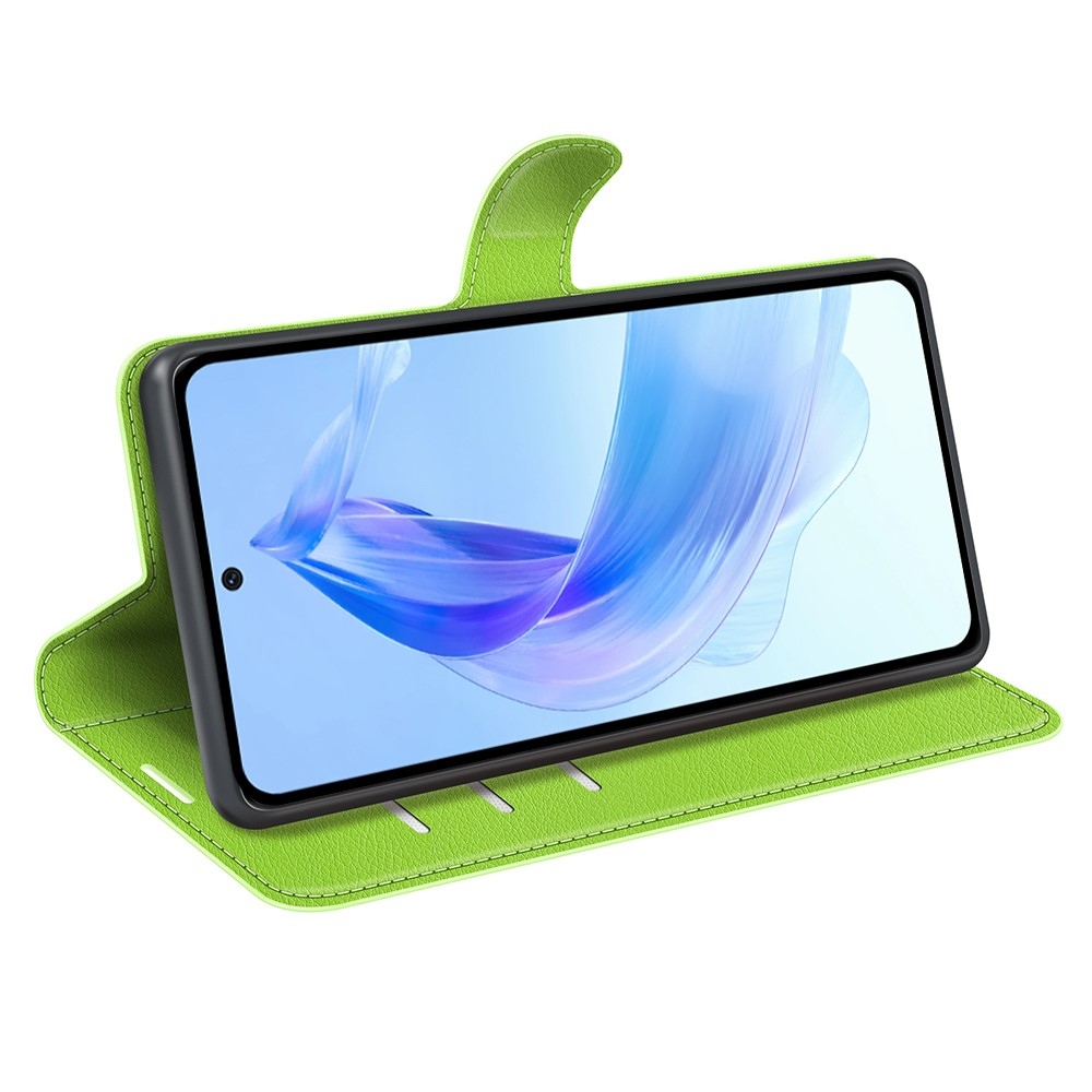 Litchi könyvtáska Honor 90 Lite-hoz - zöld