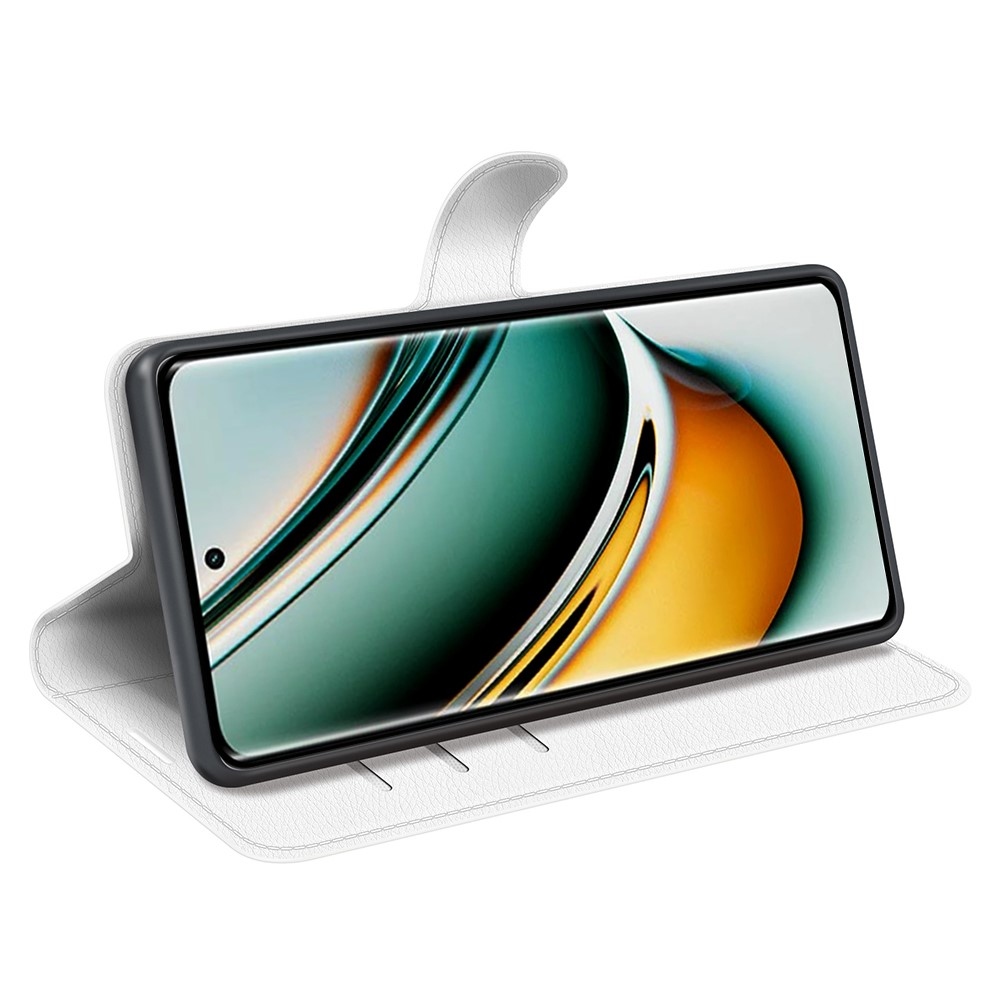 Litchi könyvtáska a Realme 11 Pro 5G/11 Pro+ 5G modellhez - fehér