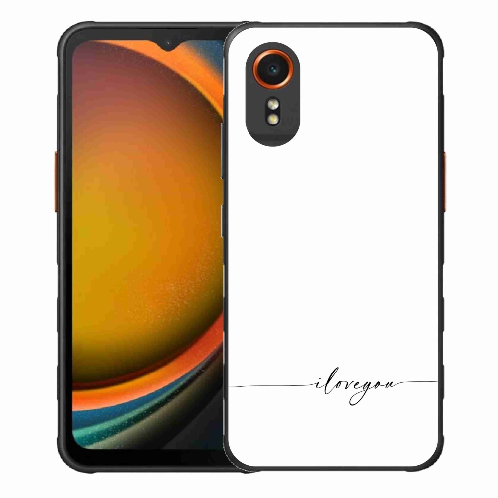 Gél borítás mmCase Samsung Galaxy Xcover 7 - I love you fehér háttérrel