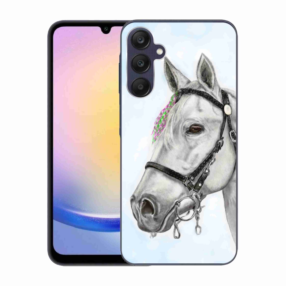 Gél védőhuzat mmCase Samsung Galaxy A25 5G - fehér ló 1