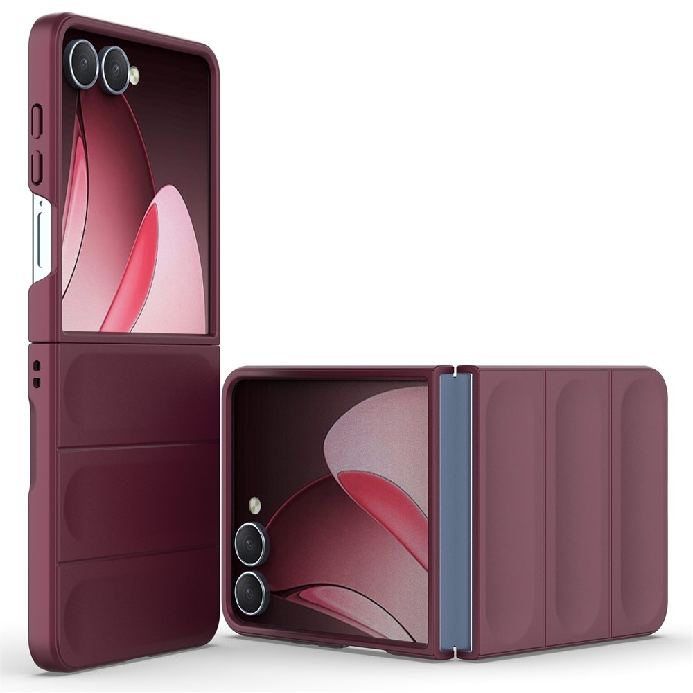 Rugg tartós zselés tok Samsung Galaxy Z Flip7 5G készülékhez - bordó színű