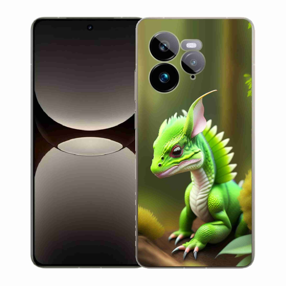 Gél borítás mmCase a Realme GT 7 Pro 5G számára - zöld sárkány