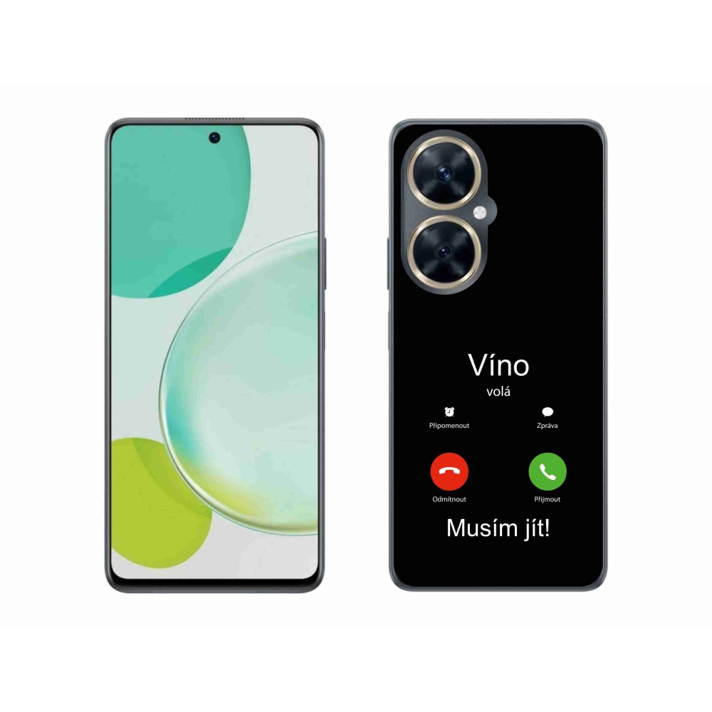 Gél borító mmCase a Huawei Nova 11i - bor hívja fekete háttérrel