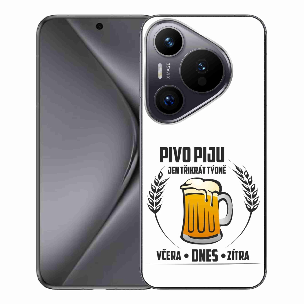Gél borító mmCase a Huawei Pura 70 Pro készülékhez - sör motívum fehér háttérrel