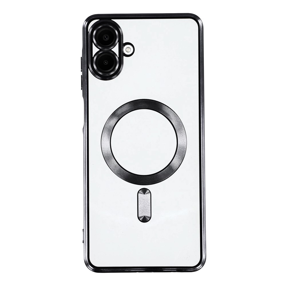 Átlátszó tok kameravédelemmel és MagSafe támogatással Samsung Galaxy A07 4G készülékhez - fekete