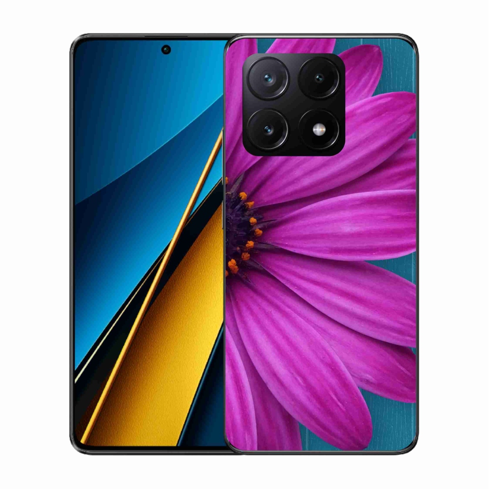 Gél tok mmCase a Xiaomi Poco X6 Pro 5G-hez - lila margaréta