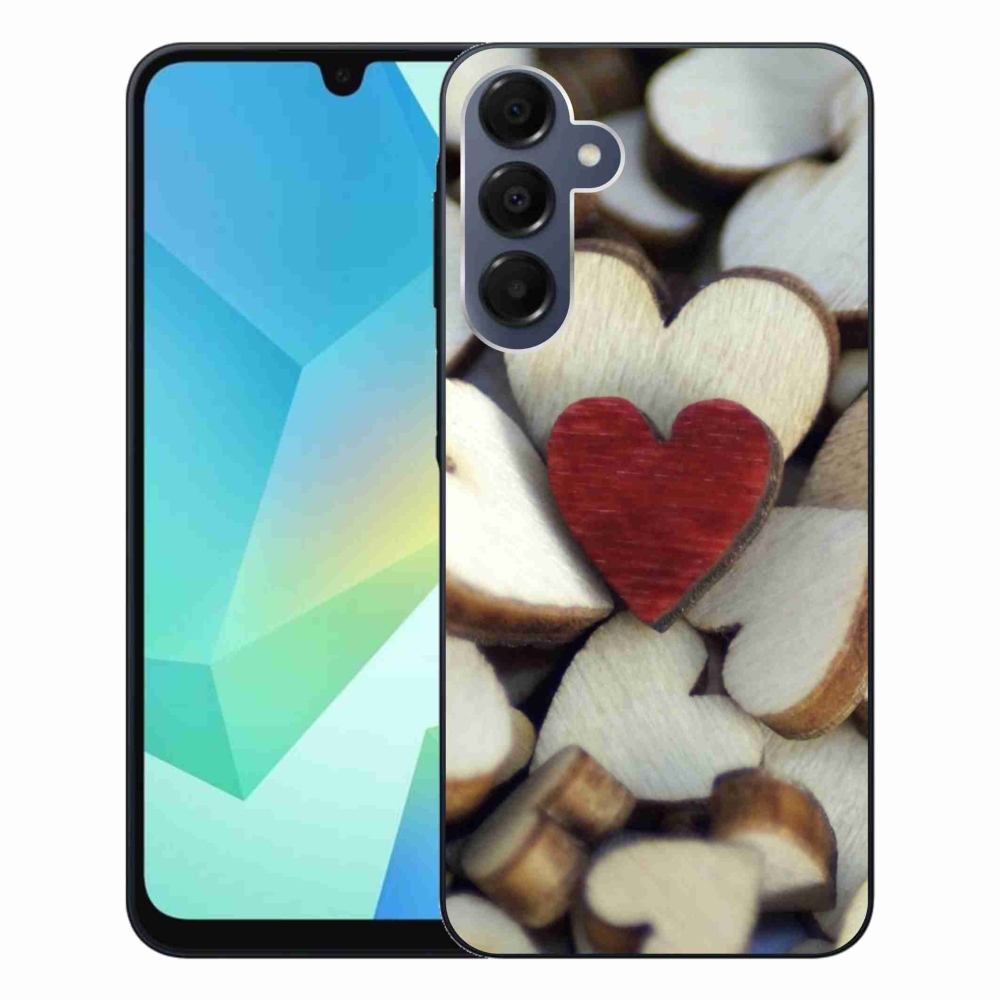 Zselés borítás mmCase Samsung Galaxy A16 4G/5G készülékhez - gravírozott piros szív