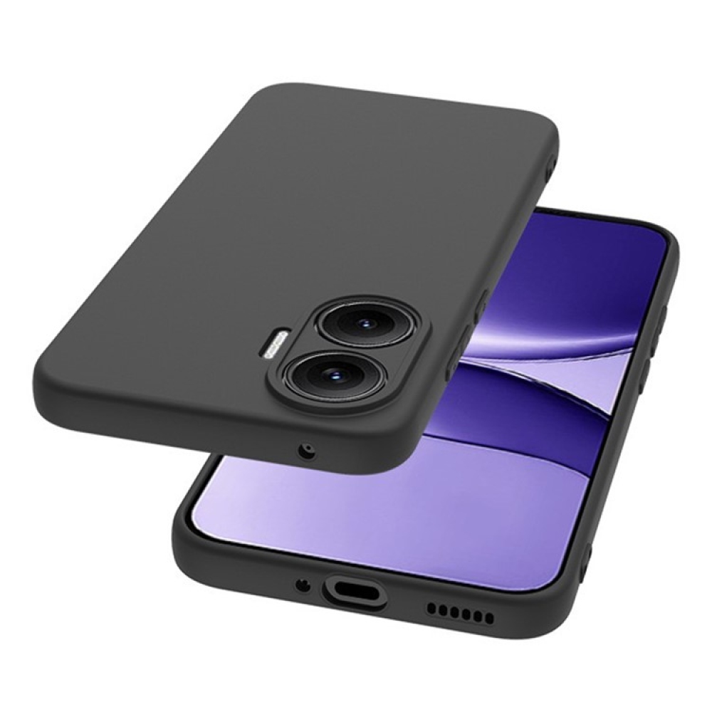 Matt zselés tok a Xiaomi Poco F7 5G készülékhez - fekete