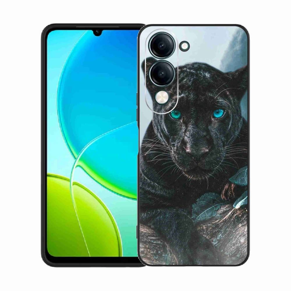 Gél borítás mmCase a Vivo Y29s 5G-hez - fekete párduc