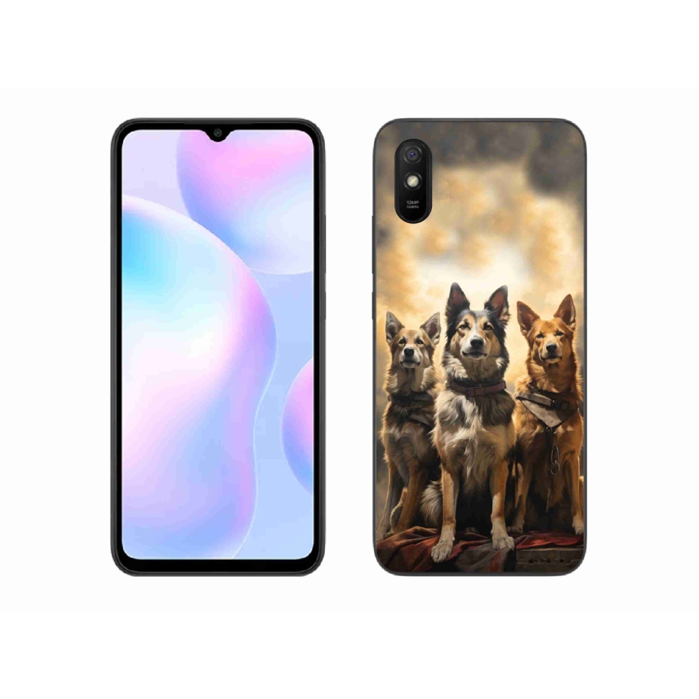 Gél borítás mmCase a Xiaomi Redmi 9A számára - három kutya